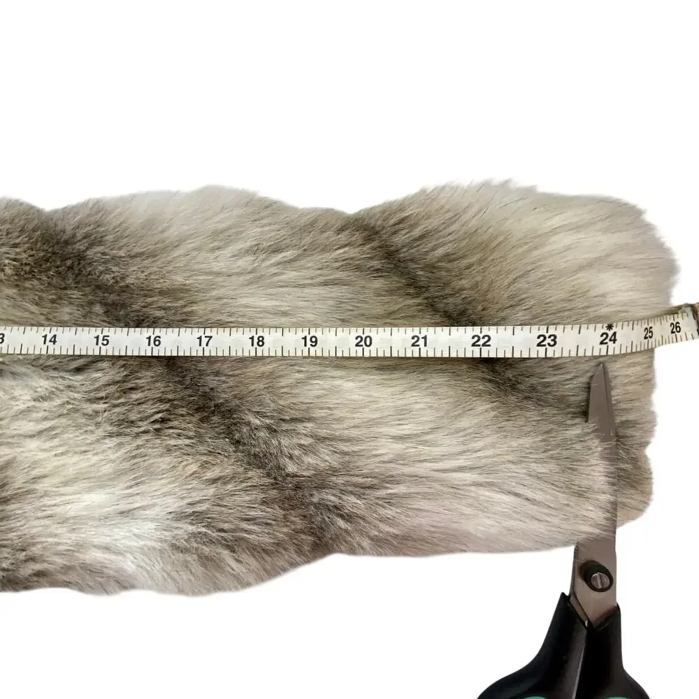 Vintage Faux Fox Fur Short Coat – Quiet Luxury Winter Statement Jacket Medium - Picture 9 of 12